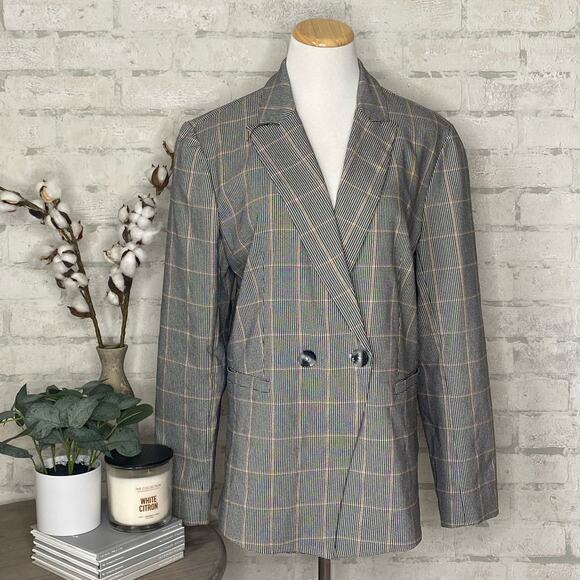 Rachel Zoe | Gray Plaid Blazer - Picture 1 of 5